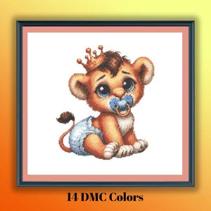 König der Löwen Sweet Baby Simba Kreuzstichmuster, Sweet Baby Simba Muster, Cartoon-Muster, Kinderzimmer-Muster - Instant Download PDF-Dateien