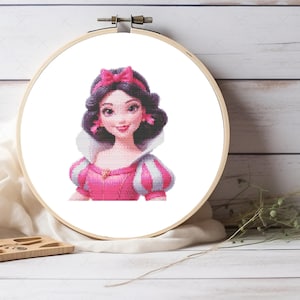 Snow White Princess Cross Stitch Pattern - Snow White Pattern, For Girl Decor, Cute Wall Decor, Kids Room For, Pattern Keeper Compatible PDF