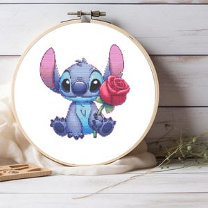 Stitch Cross Stitch Pattern, Nursery Decor, For Kids Decor, For Valentines Day, Gift For Girls, Gift For Kids, Pattern Keeper Compatible PDF