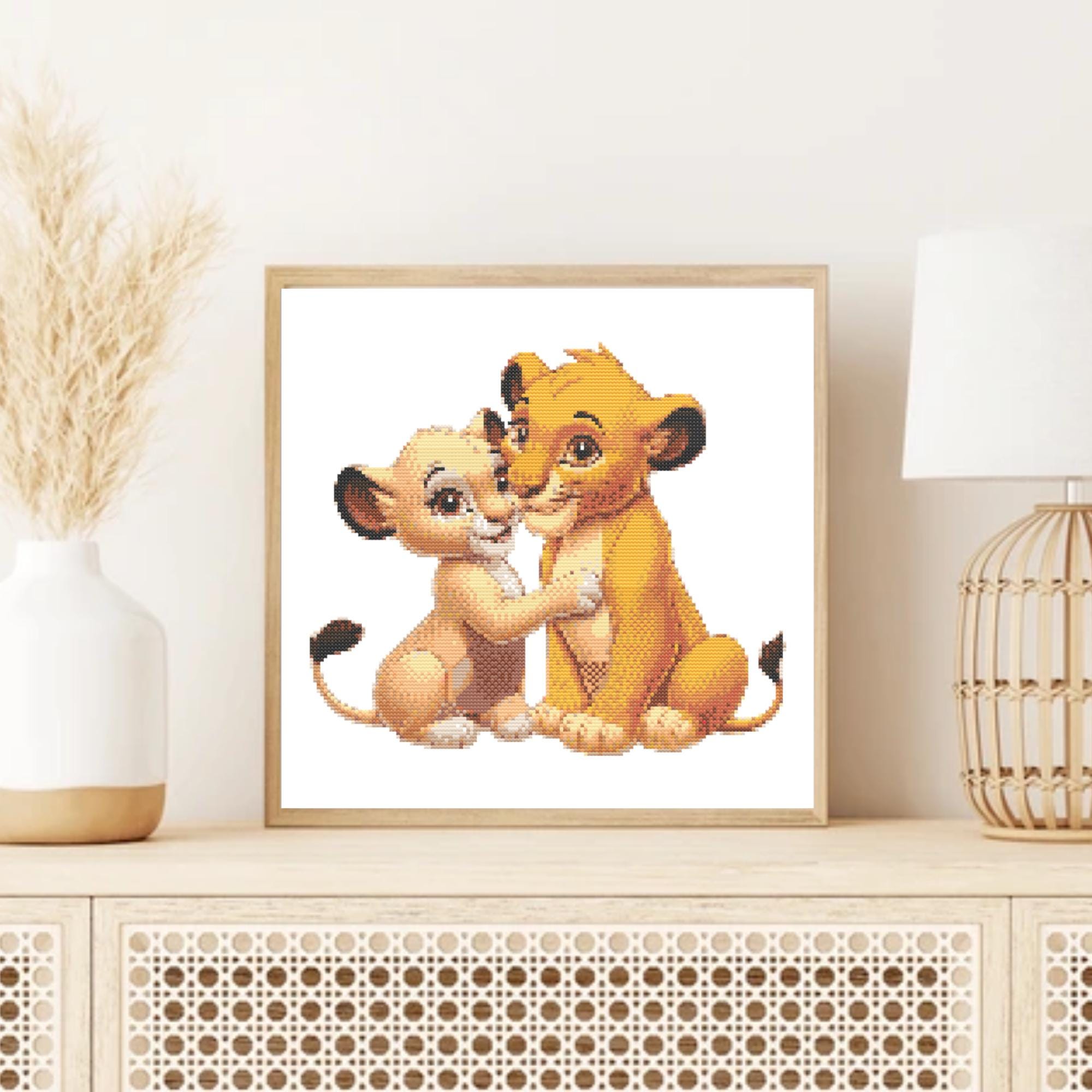 Simba and Nala Cross Stitch Pattern, Cute Simba Pattern, Lion King ...