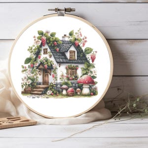 Cute House, Lovely House & Fairytale house cross stitch pattern, For Home Decor, For Wall Decor, For Pillowcase, Pattern Keeper compatible