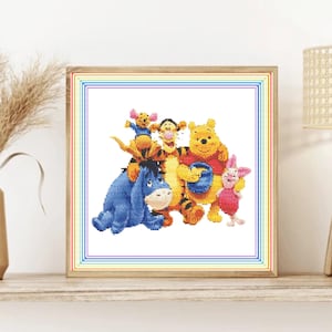 Winnie the Pooh and Friends Cross Stitch Pattern - Instant Download - DIY Cross Stitch Pattern - Cute Pooh Bear and Friends Embroidery Chart