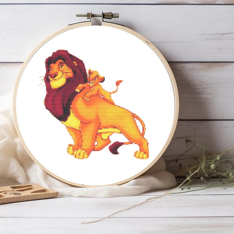 The Lion King and Simba Cross Stitch Pattern, Sweet Simba Pattern ...
