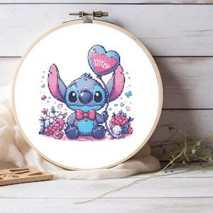 Stitch cross stitch pattern, Nursery decor,  For Kids Room Decor, For Wall Decor, Gift for girls, Gift for kids, Pattern Keeper compatible