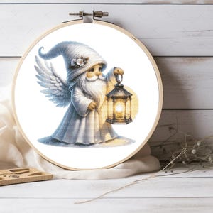 Angel Gnome Cross Stitch Pattern, Cute Gnome Pattern, Chic Room Decor, For Home Gift, For Wall Decor - Pattern Keeper Compatible Instant PDF