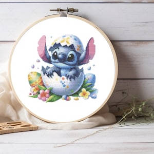 Easter Baby Stitch Cross Stitch Pattern - Cute Baby Stitch Pattern - Nursery Decor,  For Kids Room Home Decor, Gift For Girls, Gift For Kids