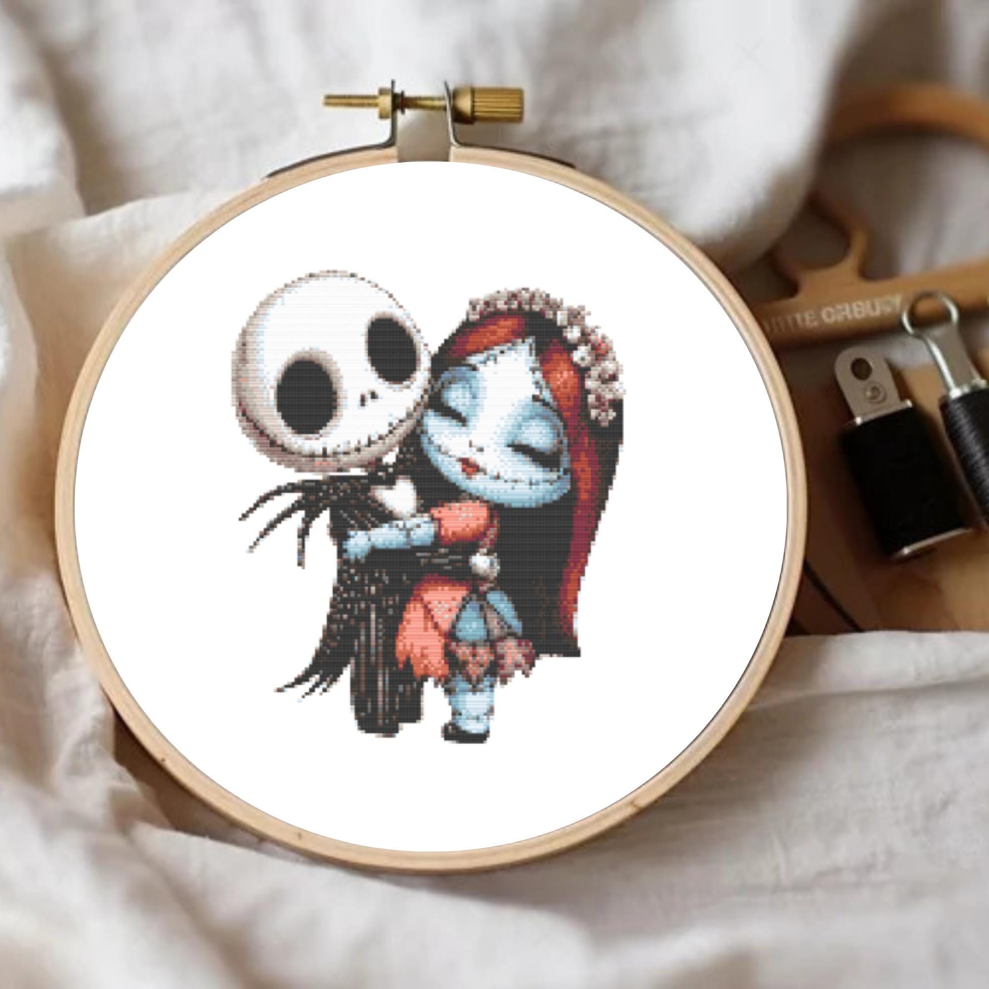 Sally Huss　サリーハース マーメイドのティーパーティ イラスト作品 Whimsical Halloween Cross Stitch Pattern - Dancing Jack and Sally