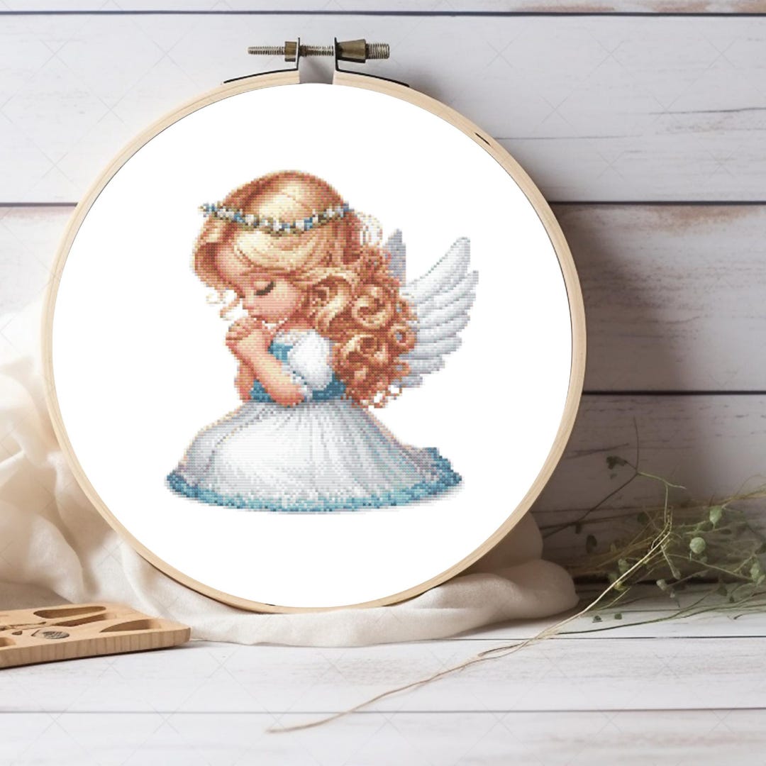 Little Angel Pattern Cute Little Angel Cross Stitch Pattern, for Home Decor, Cute Decor for ...