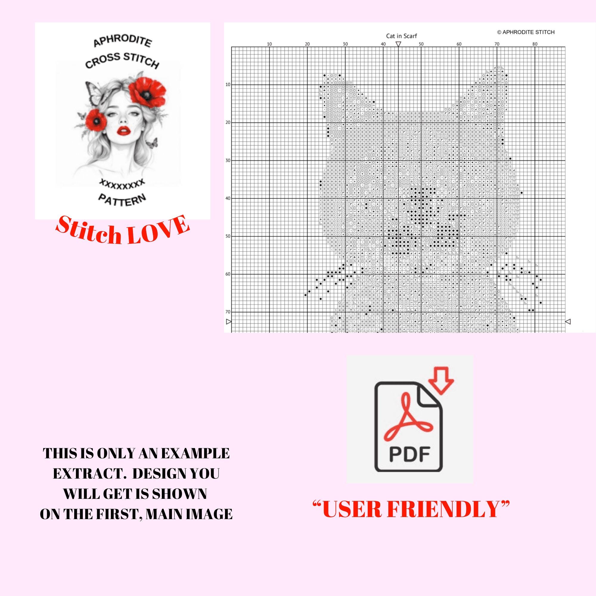 愛らしいオラフのクロスステッチパターン｜子供部屋の装飾｜簡単な漫画