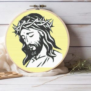 Jesus Christ Cross Stitch Pattern, Christian Pattern, Jesus Sewing, Religious Pattern, Gift For Churchgoing Person,Pattern Keeper Compatible