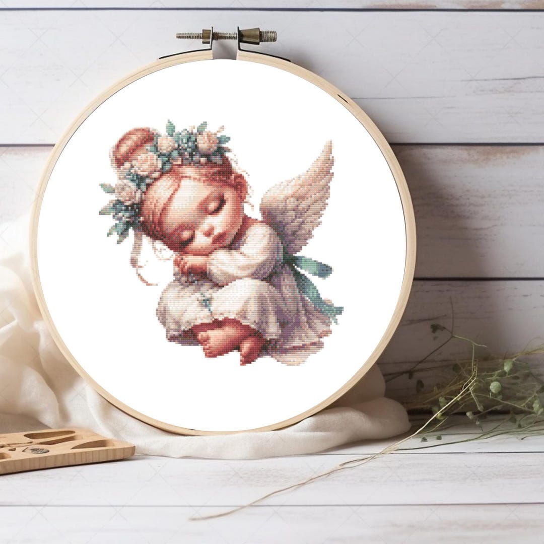 Little Angel Pattern Cute Little Angel Cross Stitch Pattern, for Home Decor, Cute Decor for ...