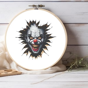 Horror Character cross stitch pattern, For Horror Decor, Happy Halloween Cross Stitch, instant pdf download, Pattern Keeper compatible pdf