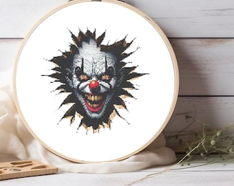 Spooky Horror Character Cross Stitch Pattern - PDF Download for Halloween Decor, Pattern Keeper Compatible