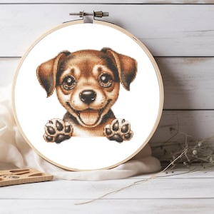 Cute Puppy Dog Cross Stitch Pattern - Cute Puppy Pattern - For Decor Gift - For Home Gift - For Wall Decor - Pattern Keeper Compatible PDF