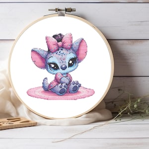 Stitch Cross Stitch Pattern - Cute Stitch Pattern - Gift For Girls - For Nursery Decor - For Kids Room Decor - Pattern Keeper Compatible PDF
