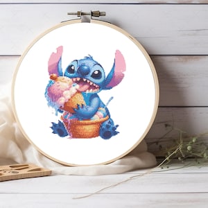 Stitch cross stitch pattern, Nursery decor,  For Kids Room Decor, For Wall Decor, Gift for girls, Gift for kids, Pattern Keeper compatible