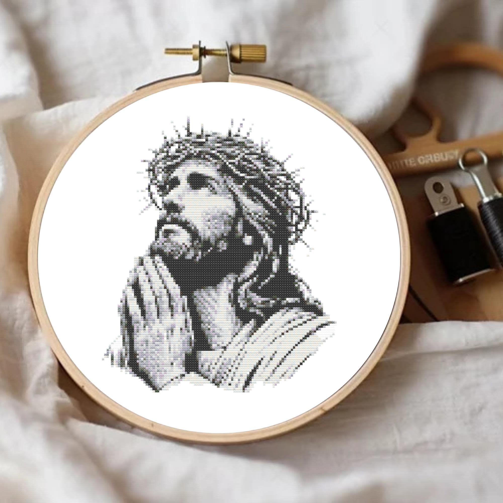Jesus Christ Cross Stitch Pattern, Christian Pattern, Jesus Sewing ...