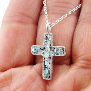 Sterling Silber Kreis Anhänger mit römischen Glas