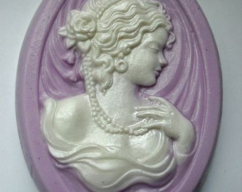 Large Oval Handcrafted Cameo Soap Desiree