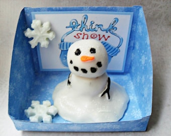 Melting Snowman Soap Handcrafted