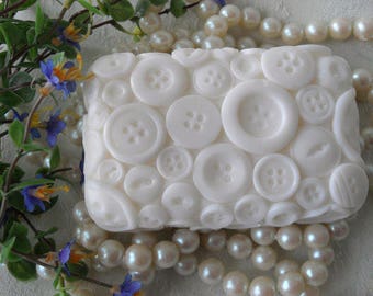 Button Soap Handcrafted Aloe & Olive Oil Soap on SALE