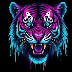 100 Electric Neon PNG Graphics: T-Shirt & Sticker Designs (Digital Download) image 10