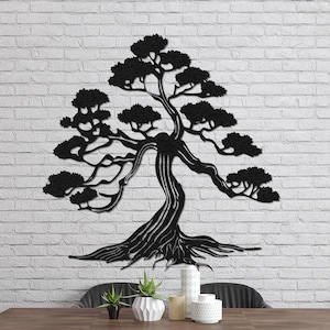 Arte in metallo raffigurante un albero di acacia africano rustico, decorazione unica per la casa, decorazione da parete a forma di bonsai, regalo per gli amanti della natura, decorazione per camino, decorazione con rami, decorazione da fattoria, regalo