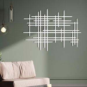 Modern Luxury Metal Wall Decor, Geometric Wall Art, Mid Century Wall Art, Abstract Metal Wall Sculpture, Above Bed Decor, Living Room Decor