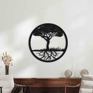 African Tree Metal Wall Art, Acacia Tree Metal Decor, Rooted Tree Metal Decor, Home Gifts, Wedding Gifts, Kids Room Decor, Anniversary Gift