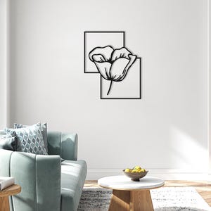 Metal Flower Wall Art, Floral Metal Wall Art,Metal Wall Decor,Decor for Living Room,Metal Wall Hangings ,Metal Flower Decor, Flower Wall