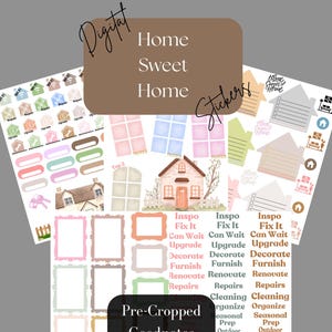 Home Project Digital Stickers: Goodnotes Planner (Digital Download)