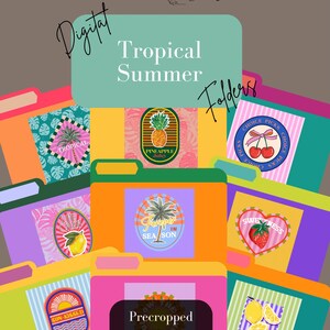 Summer Digital Folders•Tropical Folders•Digital Planning Folders•Organization Folders •Goodnotes Stickers•Planning Sticker•Digital Sticker