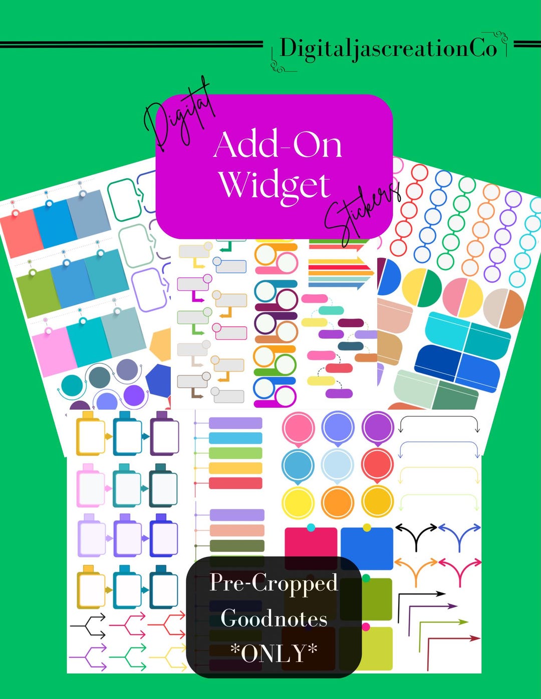 Widget Digital Stickers • Goodnotes Planner Add-ons (digital Download ...