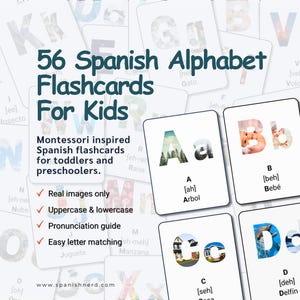 Spanish Alphabet Flashcards for Toddlers and Preschoolers | Printable Spanish Flashcards for Download