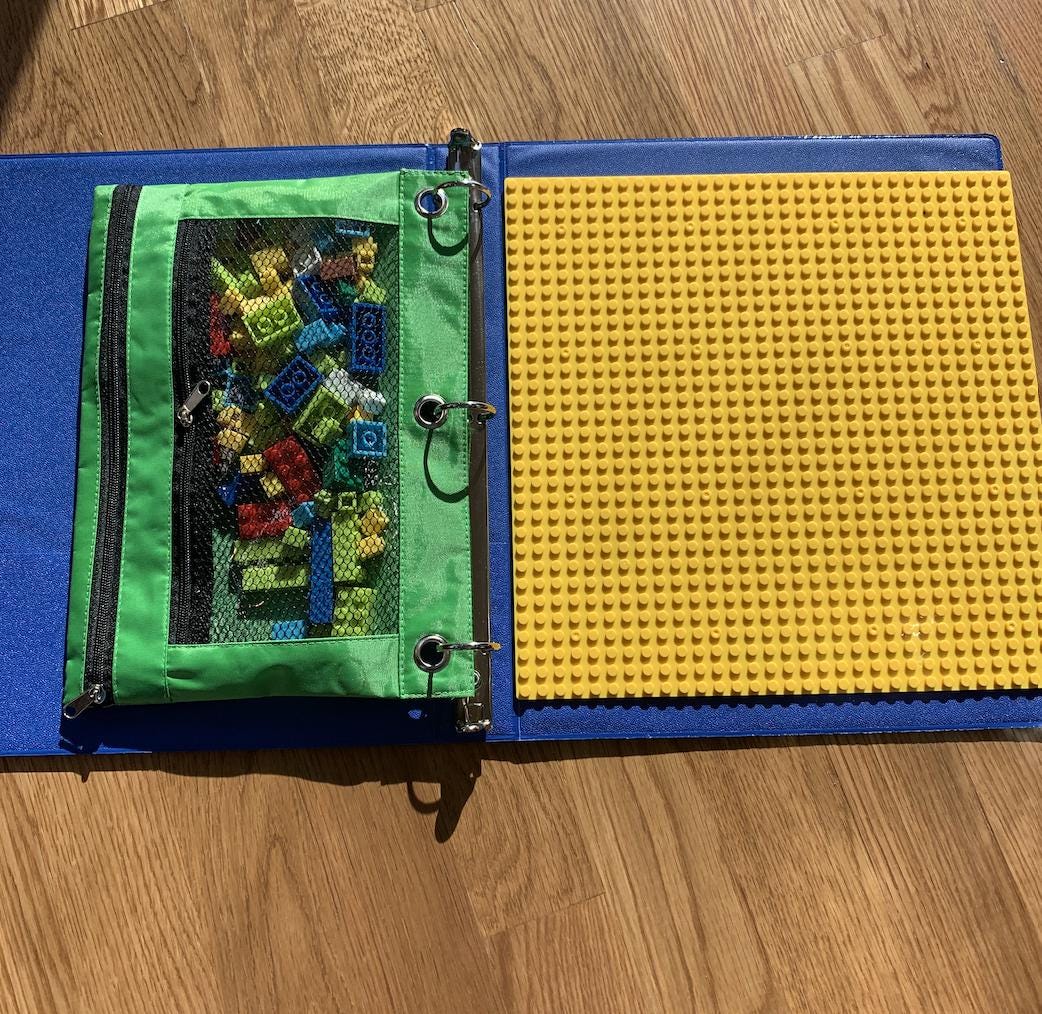 Personalized Building Brick Travel Binder, Building Blocks Binder, Toy  Storage Organizer, Travel Kit for Kids, On the Go Activity