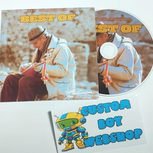 Compact disque CD imprimé personnalisé: Gravure cd, cd imprimé, étui carton imprimé , album de musique , compilation musicale,custom mixtape