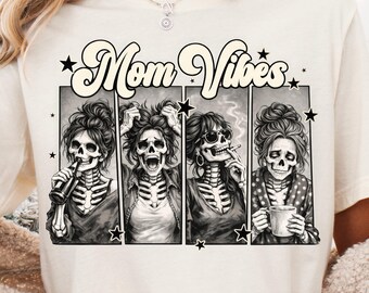 Retro Mama Designs PNG, Skeleton Mom Life Sublimation, Overstimulated Moms Club, Sarcastic Mom Designs, Mom Vibe, Trendy moms designs