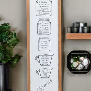 Kitchen Measurement Conversion Chart Wood Sign/Kitchen Wall Decor/Farmhouse Sign/Housewarming Gift/Bridal Shower Gift/Wedding Gift