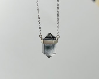 Blue Rutilated Quartz Pendant Necklace | S925 Sterling Silver Chain
