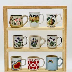 Vintage Floral, Bird, Rainbow Mugs | Retro Coffee Cups | Choose Your Style