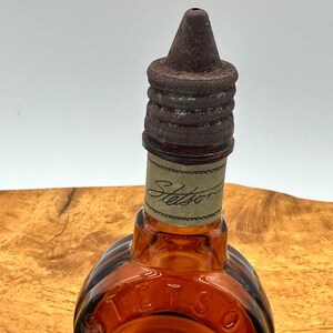 Vintage Stetson 1.5 Ounce Embossed Cologne Bottle With Metal Top image 4