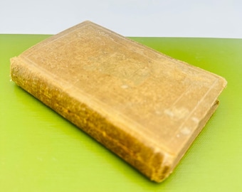 Sir Walter Scott The Lady of the Lake Antique Poetry Book Hardcover Tan Pocket