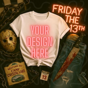 Crystal Lake Halloween tshirt mockup