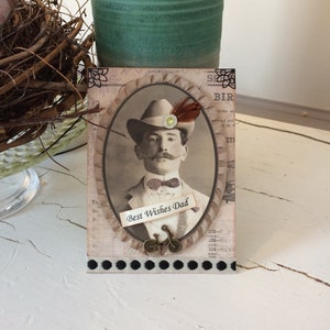 Dad Birthday Card - Father Birthday Card - Vintage-style Dad Card