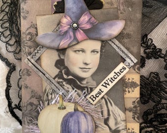 Handmade Vintage-Style Halloween Card