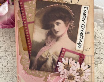 Handmade Vintage-Style Easter Card