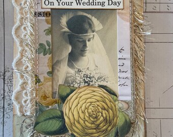 Vintage-style Wedding Card - Old-fashioned Wedding Card