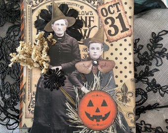 Handmade Vintage-Style Halloween Card
