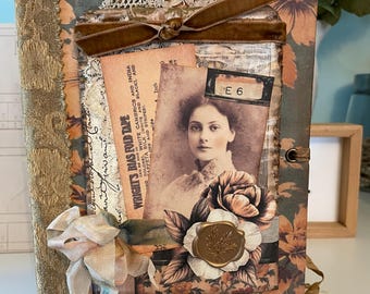 Handmade Victorian Junk Journal - Vintage-inspired junk journal - Handmade Writing Journal