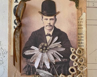 Handmade Vintage-Style Dad Birthday Card